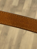 Gucci Narrow Brown Leather GG Belt 95cm