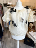 Pre Loved Dolce & Gabbana Silk Butterflies Top size 38 uk8