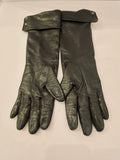 Pre Loved Dolce & Gabbana Black Leather Long Gloves size 7