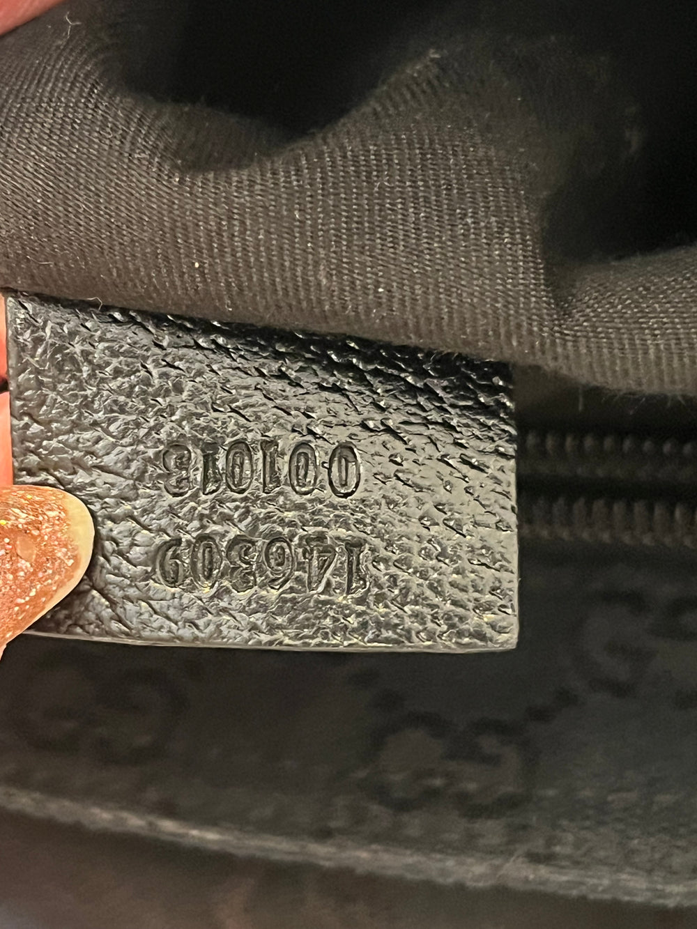 Pre Loved Vintage Gucci Black Monogram Canvas Messenger Bag