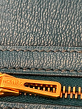 Pre Loved Hermes Bearn Wallet in Exotic Leather in Soufflé Blue (pristine unused)