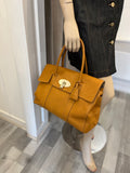Pre Loved Mulberry Bayswater in Ochre Crackled Patent Leather