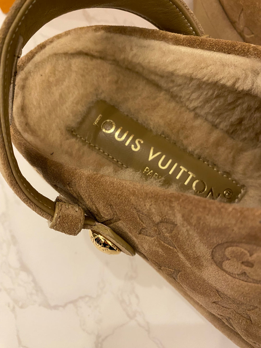 Pre Loved Louis Vuitton Aspen Platform Clogs UK6 (new)