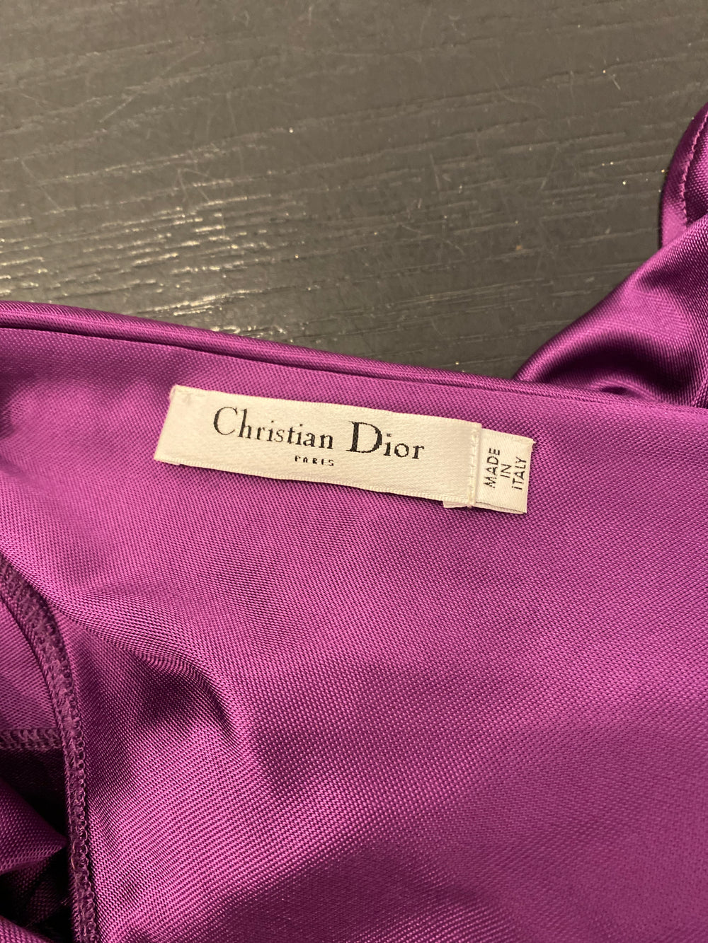 Pre Loved Christian Dior Purple Gathered Top uk10