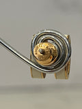 Pre Loved Hermes H-Pop Earrings in cream (excellent)