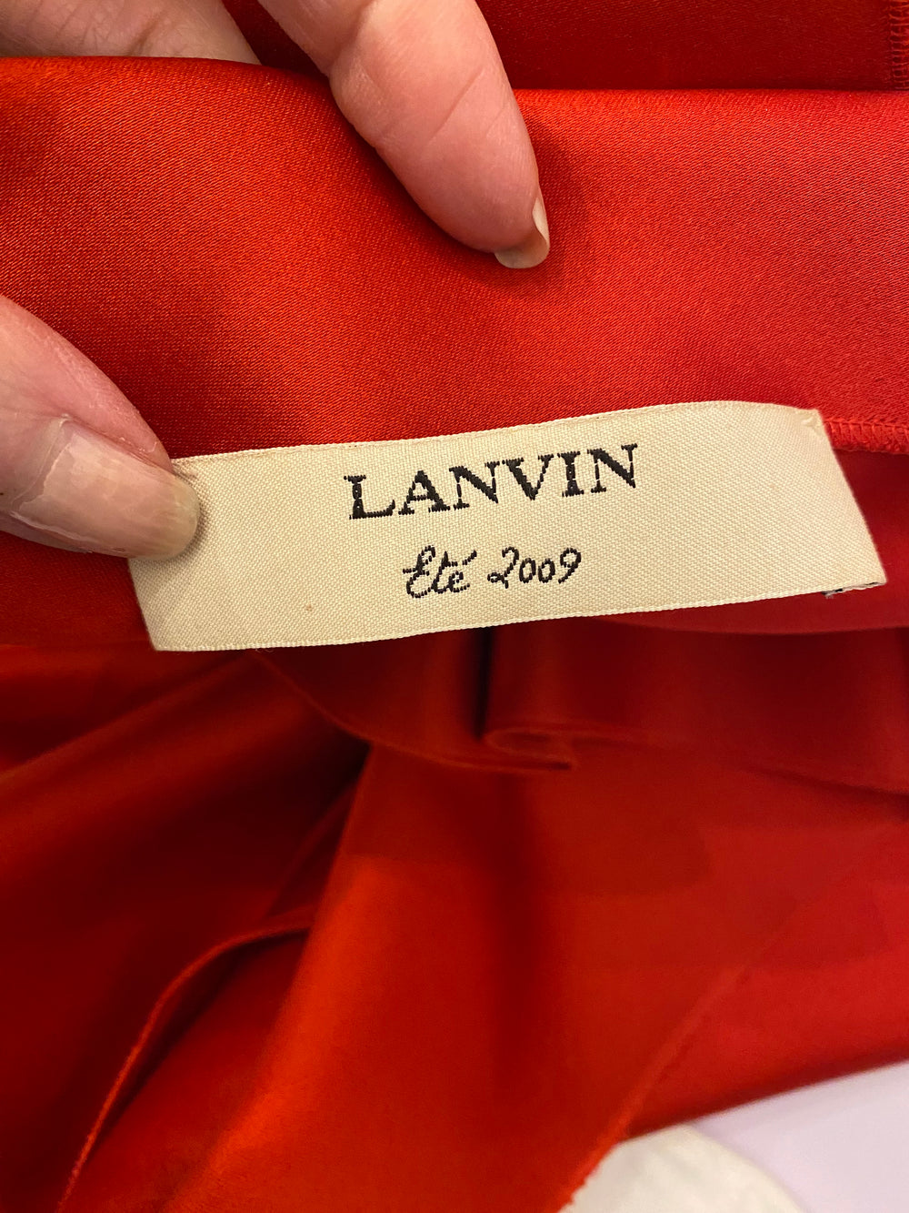 Pre Loved Lanvin Red Low Back Dress uk12