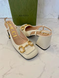 Pre Loved Gucci Cream Horsebit Sandals UK 5 - NEW