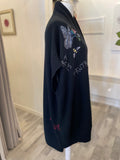 Pre Loved Zadig & Voltaire Embroidered Cashmere Shrug One Size (excellent)