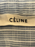 Celine Long Striped Cotton Shirt FR 36 UK 8-10