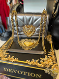 Dolce & Gabbana Devotion Shoulder Bag in Gunmetal
