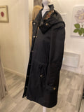 Pre Loved Burberry Brit Black Parka Jacket - UK 4 (Fits up to Uk 6)