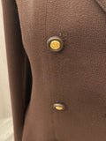 Pre Loved Chanel Brown Wool Crepe Jacket FR42 UK 12