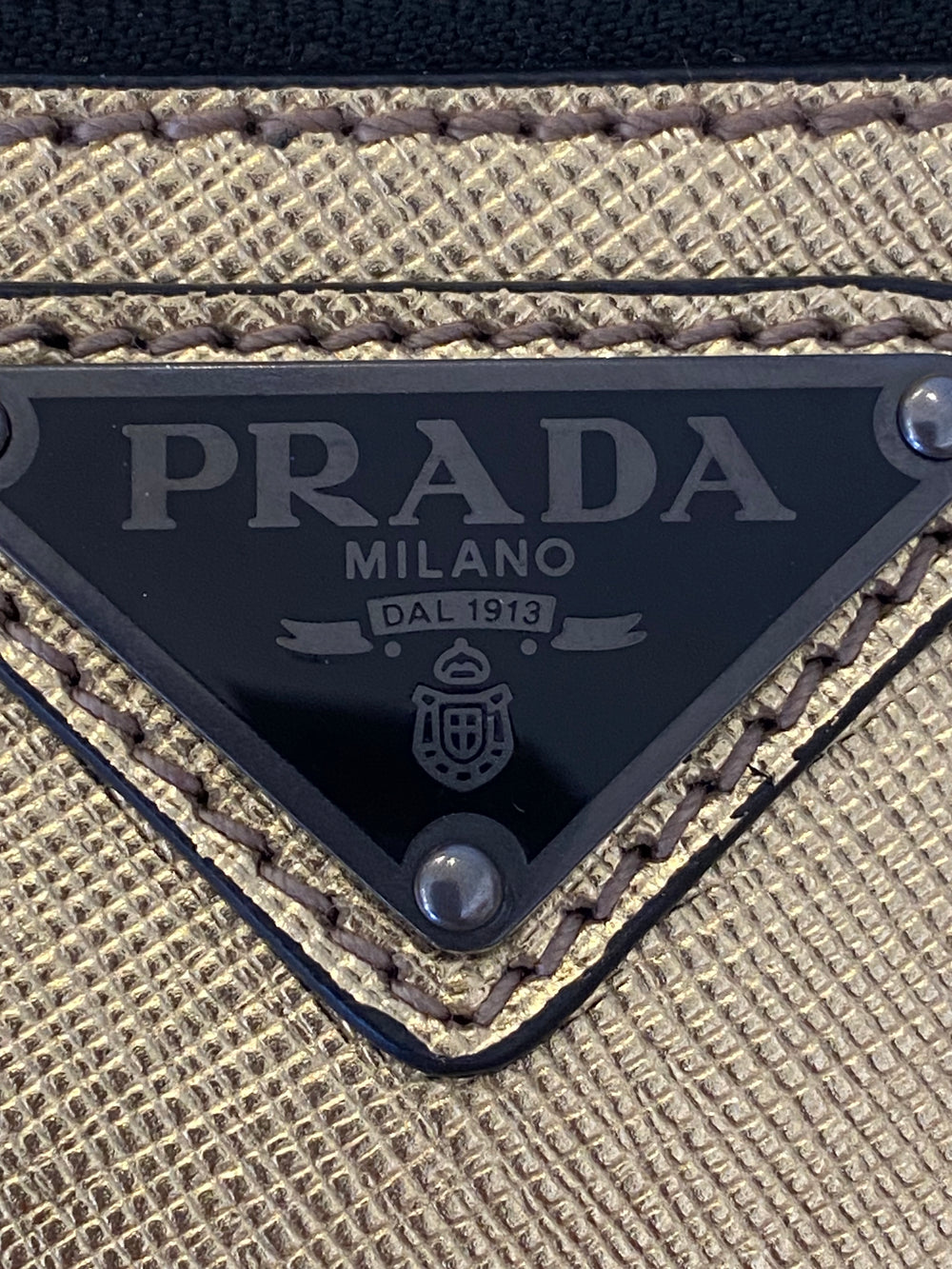Pre Loved  Prada Gold Saffiano Belt Bag (as new)