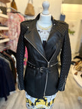 Barbara Bui Black Leather Jacket Size FR 38 UK 10