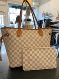 Louis Vuitton Damier Azure Neverfull MM with Pouch