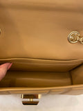 Pre Loved Ferragamo Gancini Tan Leather Shoulder Bag (excellent)