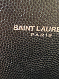 Pre Loved Yves Saint Laurent Black Leather Chevron Envelope Bag - Excellent