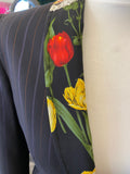 Dolce & Gabbana Pinstripe Jacket With Flower Lapel IT 40 (UK 8/10)
