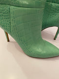 Pre Loved Paris Texas Mint Green Croco Embossed Leather uk5