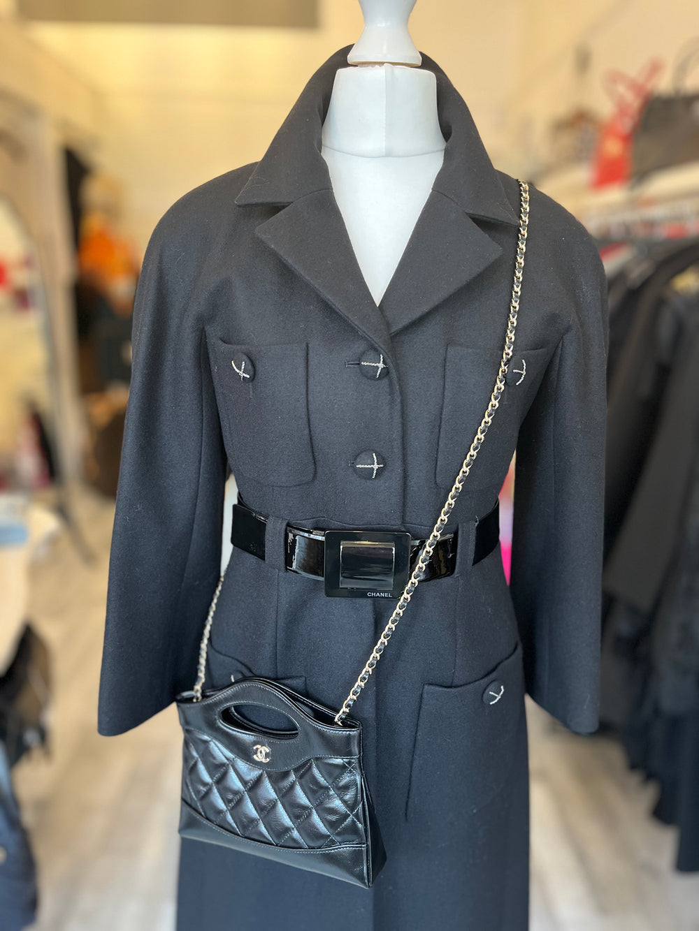 Pre Loved Chanel Wool Coat size FR36 UK 8 (as new)