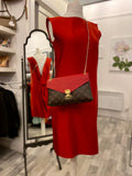 Pre Loved Lanvin Red Low Back Dress uk12