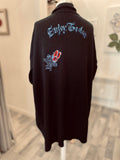 Pre Loved Zadig & Voltaire Embroidered Cashmere Shrug One Size (excellent)