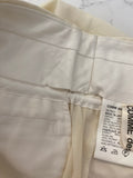 Pre Loved Comme des Garcons Cream High-Draw string Waist Trousers ukS