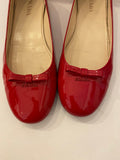 Pre Loved Prada Red Patent Ballet Flats uk7