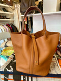 Pre Loved Hermes Picotin Lock Touch , Gold Taurillon Clemence (Excellent)