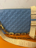 Pre Loved Louis Vuitton Coussin MM in Light Blue (as new)