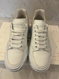 Pre Loved Alexander McQueen Oversized White Trainers with Pink Accents UK 5.5 (new)