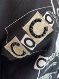 Pre Loved Chanel Coco Embellished Black Sweatshirt Size S (relisted)