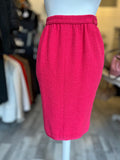 Pre Loved Chanel Deep Pink Boucle Skirt size FR38 UK 10