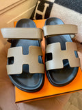 Pre Loved Hermes Chypre Sandals in Etoupe UK 6 (new)