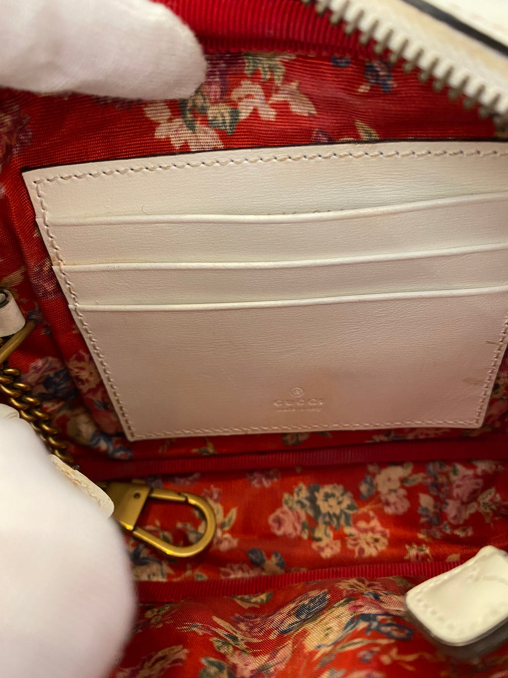 Pre Loved Gucci Trapunata White Mini GG Crossbody Bag (excellent) **reserved S**