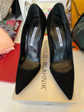 Pre Loved Manolo Blahnik Black Suede Heels UK 5 (New)