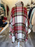 Burberry Tartan Wool Cape Size M