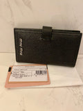 Pre Loved Miu Miu Black Madras Crystal Card Holder (excellent)