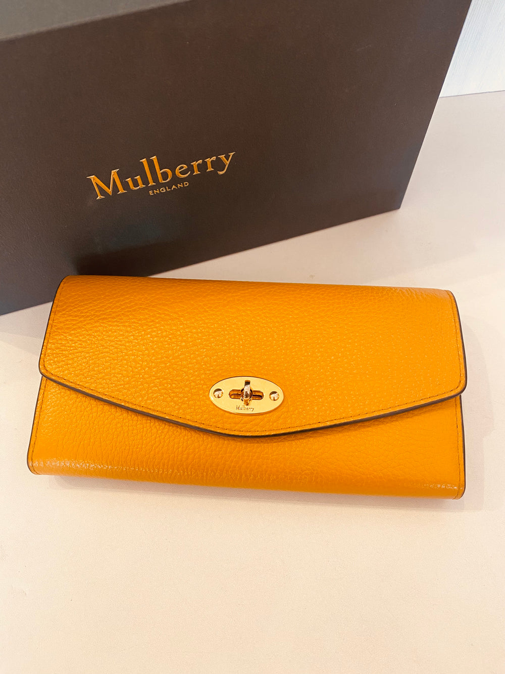 Mulberry Darley Wallet in Deep Amber (new)