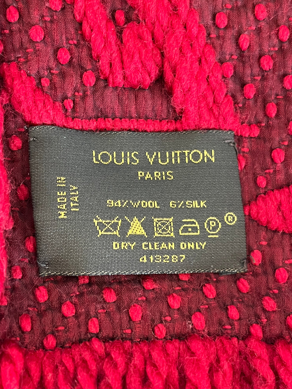 Pre Loved Louis Vuitton  Wool & Silk Monogram Scarf (excellent)
