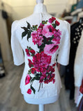 Pre Loved Dolce & Gabbana Pink Roses Top Size 42 - UK 10