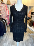 Dolce & Gabbana Black Stretch Lace Dress M