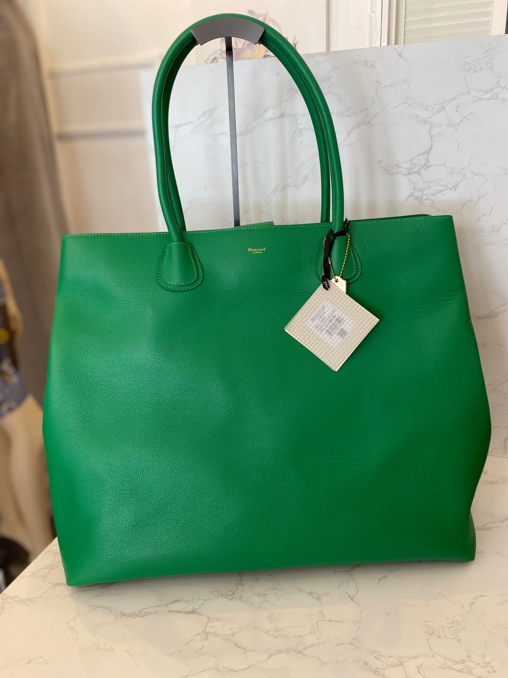Preloved Moncrief Emerald Green London Chrissy Oversized Tote - NEW