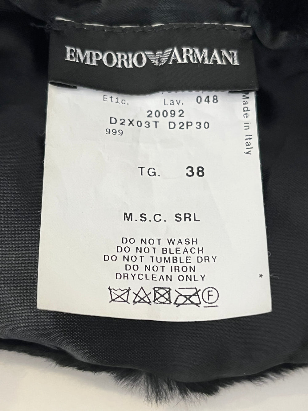 Pre Loved Emporio Armani Fur Collar (excellent) **RESERVED**