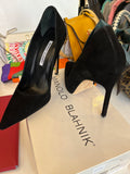 Pre Loved Manolo Blahnik Black Suede Heels UK 5 (New)