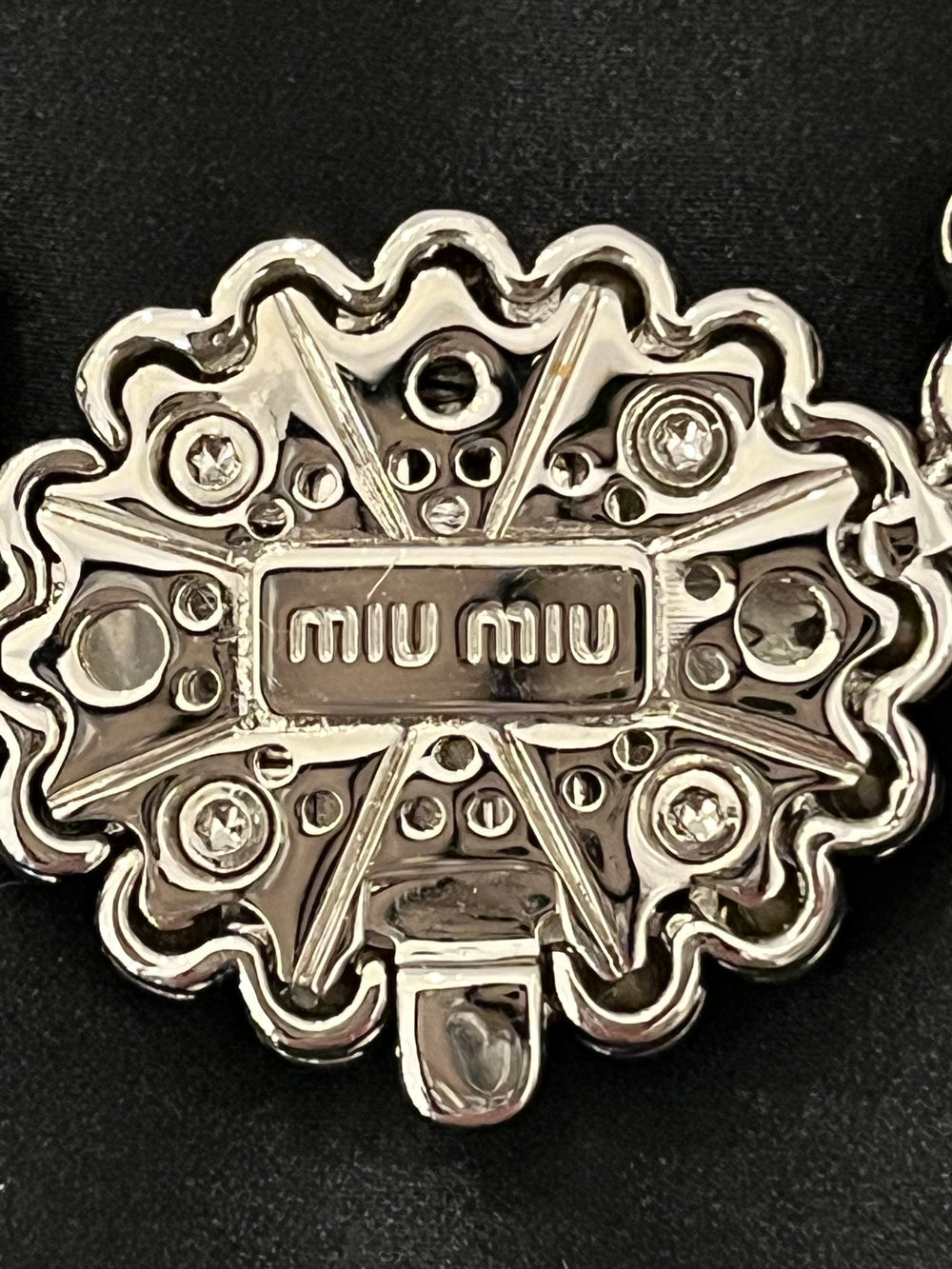 Pre Loved Miu Miu Crystal Necklace, Bracelet & Earrings