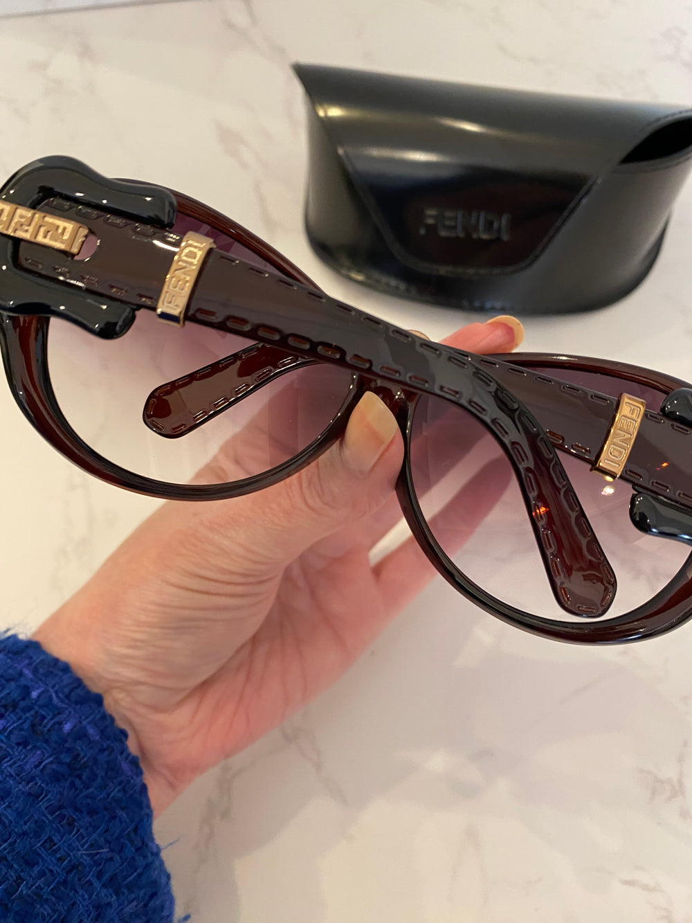 Pre Loved Fendi Buckle Sunglasses (excellent) **RESERED**