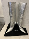 Pre Loved Dolce & Gabbana Silver Heeled Boots UK 3