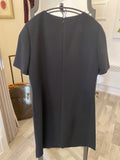 Pre Loved Boutique Moschino Pearl Logo Black Dress UK8 (new)
