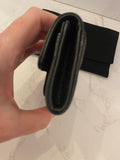 Pre Loved Chanel Classic Quilted Flap Cardholder in Black Caviar Leather (as new)